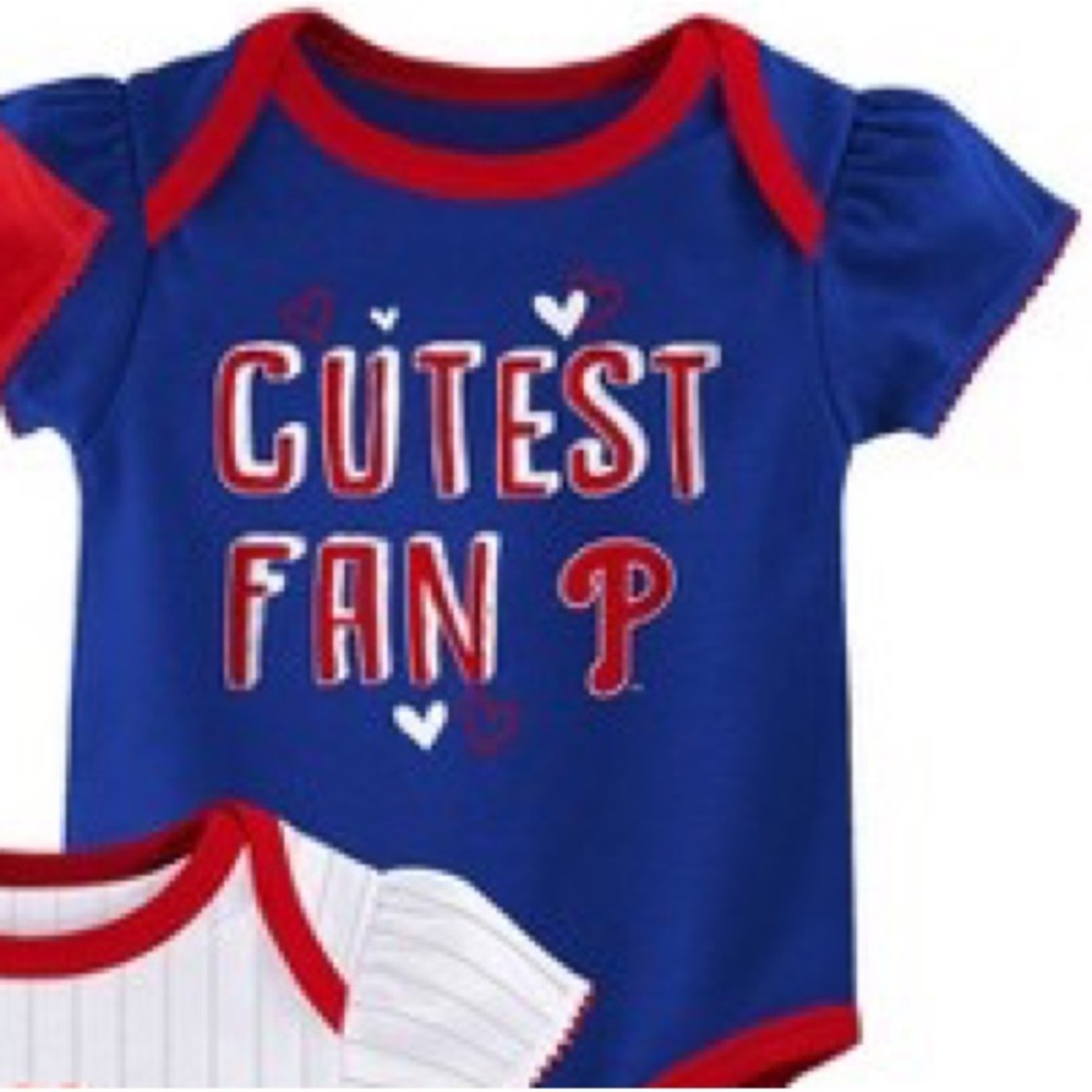 NWOT‎ genuine merchandise Phillies cutest fan blue onesie